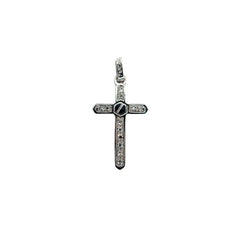 Croce Pendente Zancan in Oro Bianco 18 KT con Diamanti EPE055B/CDS