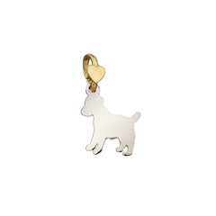 Dodo Mariani Jack Russel Charm in Silver and 9K Yellow Gold
