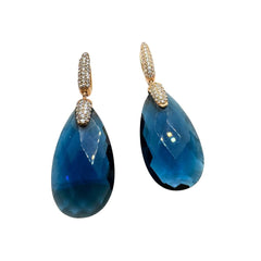 Orecchini Fiorini in Argento con Quarzo Blu e Zirconi 0101AG2010092GS