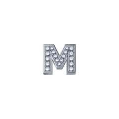 Elements Lettera M in Oro Bianco e Diamanti 0,02 ct DCHF3319M.002