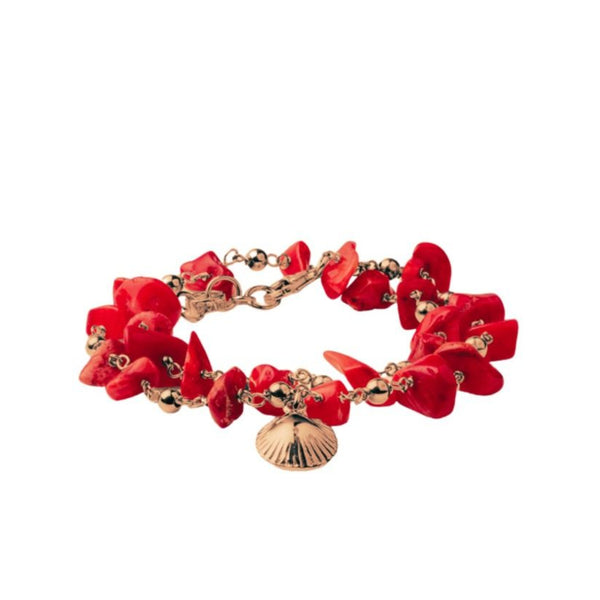 Maria Cristina Sterling Two-Lap Bracelet with Red Calcite