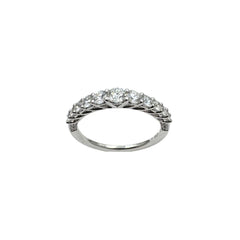 Anello Veretta Giorgio Visconti a Scalare in Oro Bianco 18 KT e Diamanti Naturali AB17053B
