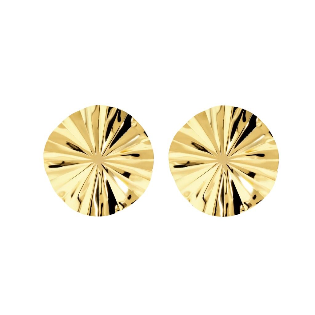 Orecchini Etrusca a Disco Diamantati WSET00970.YG