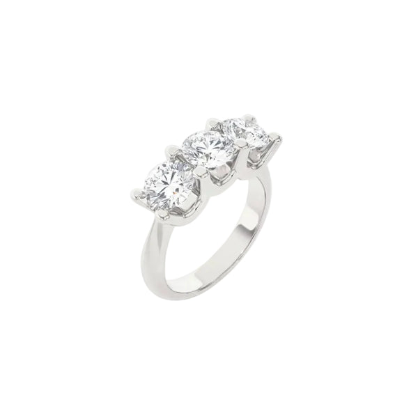 Anello Trilogy in Oro Bianco con Diamanti Naturali AN-221034-72B