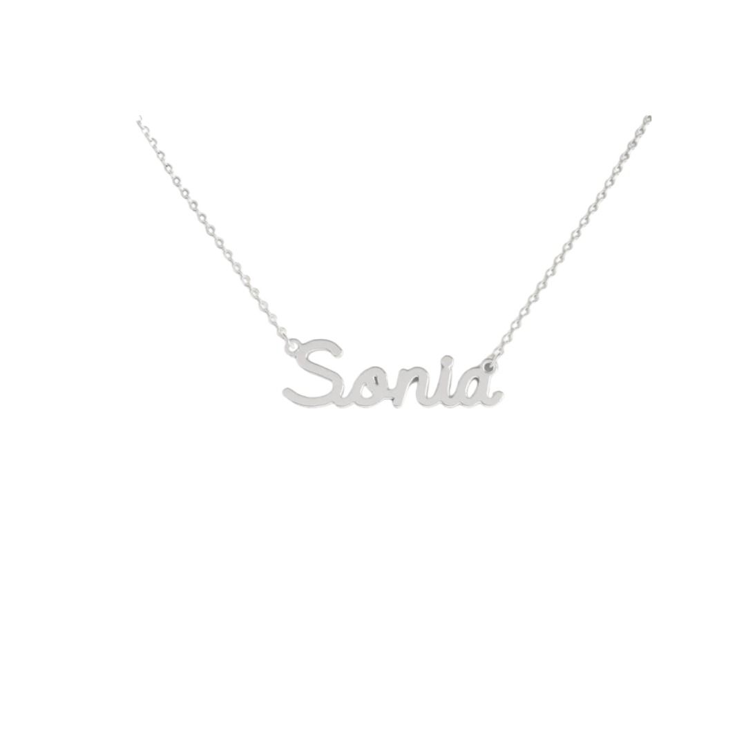 Collana Nome Sonia In Acciaio 316 -