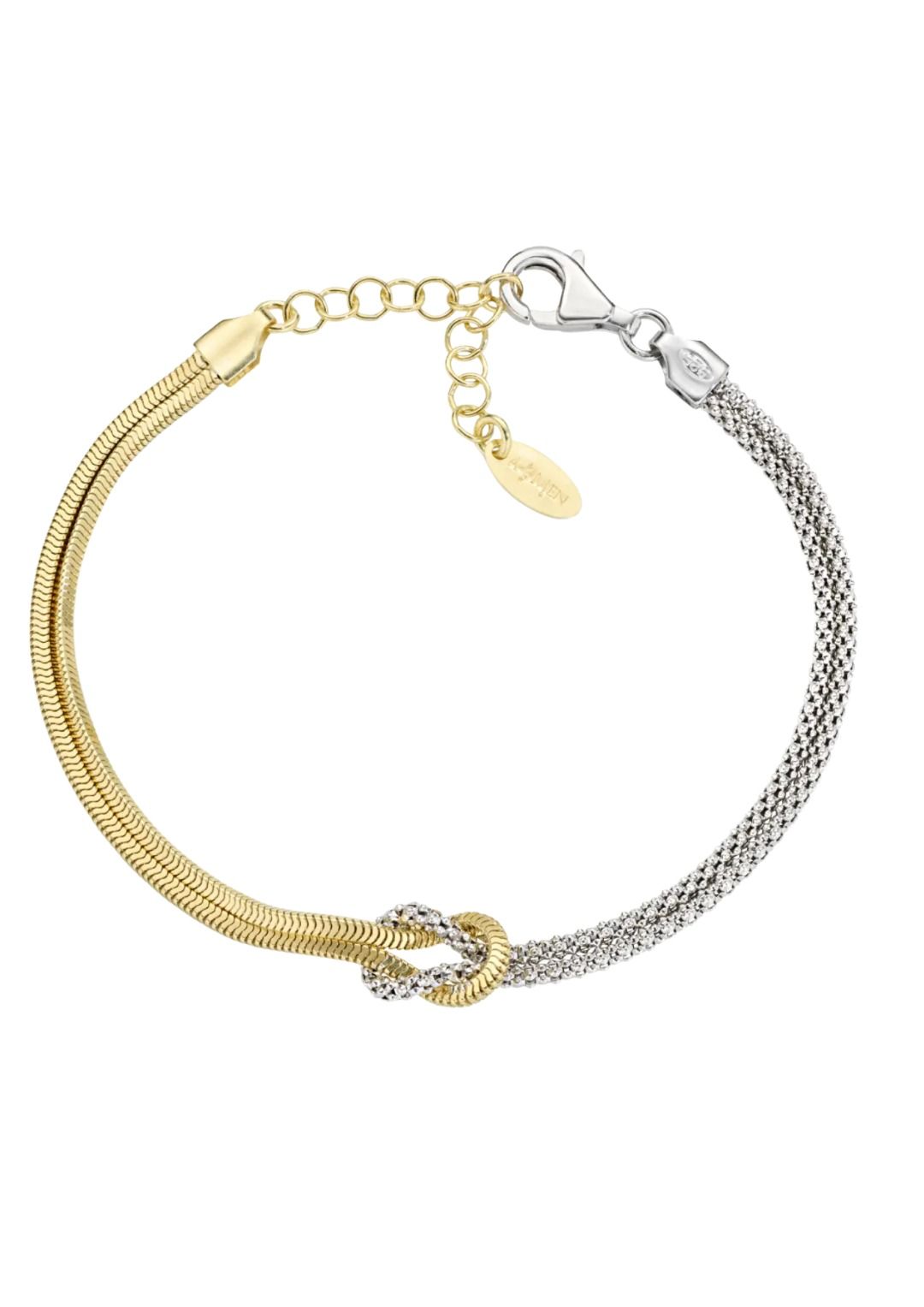 Bracciale Amen Nodo D'Amore Bicolore BRNOAMBG