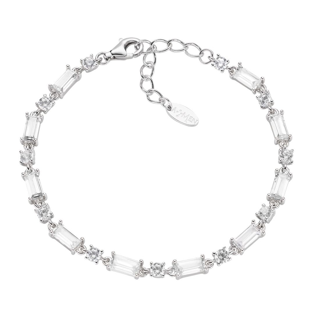 Stardust Tennis Bracelet with Baguette-Cut Zirconia