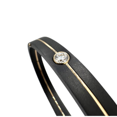 Bracciale Giorgio Visconti da Uomo in Titanio Oro e Diamante -