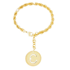 Pulsera de cordón dorado Rebecca MyWorld con inicial C