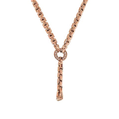 Bronzallure Venetian Mesh Necklace with Cubic Zirconia Pavé Detail