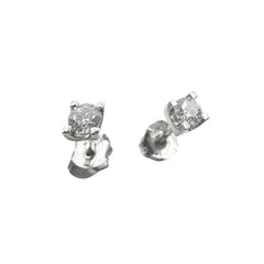 Pendientes Bibigì de oro blanco y punta de diamante de varios quilates