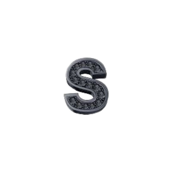 Elements Lettera S In Oro Brunito E Diamanti Neri 0,02 ct DCHF7278S.002