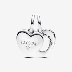 Charm Pandora Corazón con Lupa para Grabar
