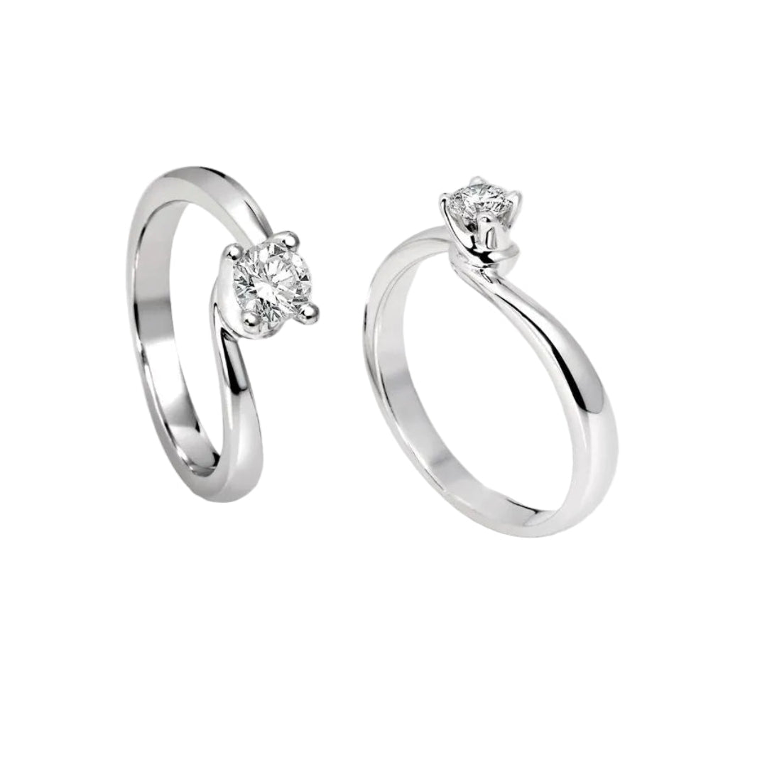 Anello Solitario Giorgio Visconti con Diamante Centrale ct. 0,55 AB1186E