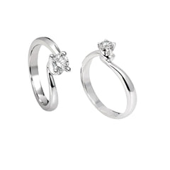 Anello Solitario Giorgio Visconti con Diamante Centrale ct. 0,55 AB1186E