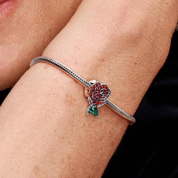Charm Pandora Rosa Scintillante Rossa 793201C02