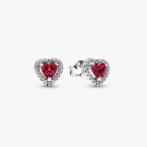 Orecchini Pandora Cuori In Rilievo Rossi 298427C04