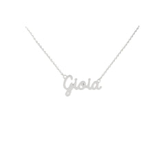 Collar con nombre Gioia en acero 316