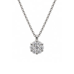 Collana Iannelli Handmade Fiore Magic in Oro Bianco 18 KT e Diamanti Naturali GF015