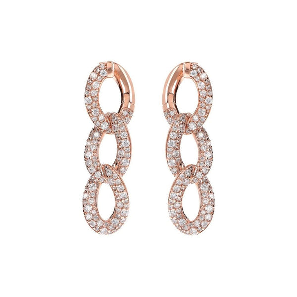 Pendientes colgantes de cadena Bronzallure con pavé de circonitas cúbicas