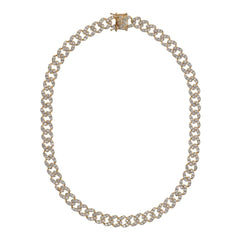 Gargantilla Bronzallure con cadena cuadrada y pavé cúbico