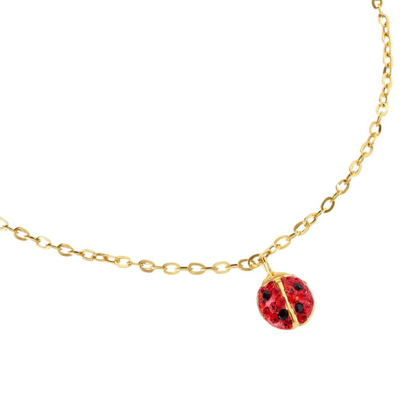 Bracciale Stroili Coccinella Mon Petit Oro Giallo 9 KT Cristallo Rosso1416671