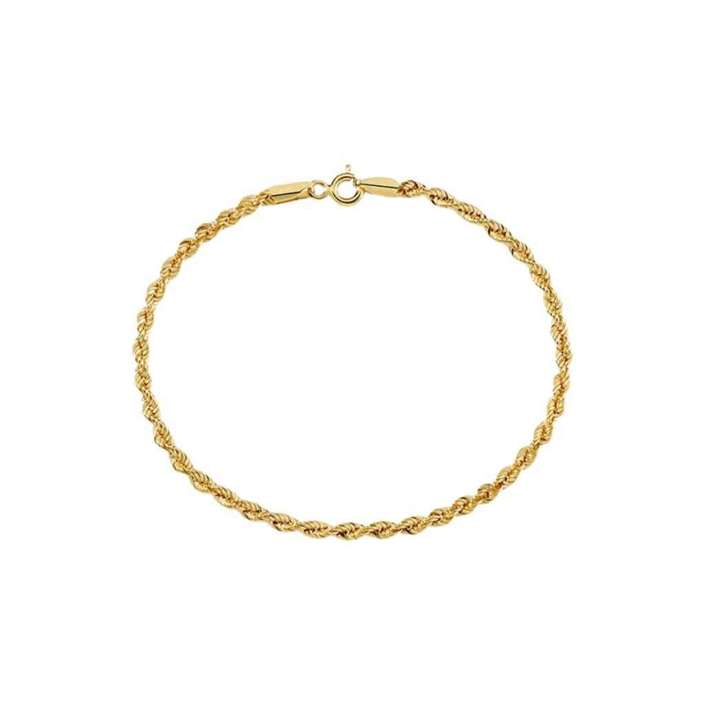 Stroili Colette 9 KT Yellow Gold Rope Chain Bracelet 1433120