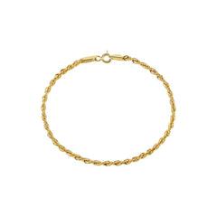 Stroili Colette 9 KT Yellow Gold Rope Chain Bracelet 1433120