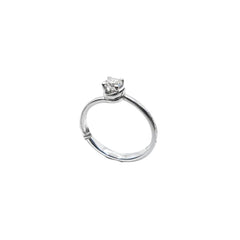 Anello Solitario Salvini in Oro Bianco con Diamante Centrale 73187200230