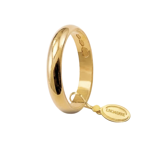 Anillo de bodas clásico de oro amarillo de 3 g de Unoaerre