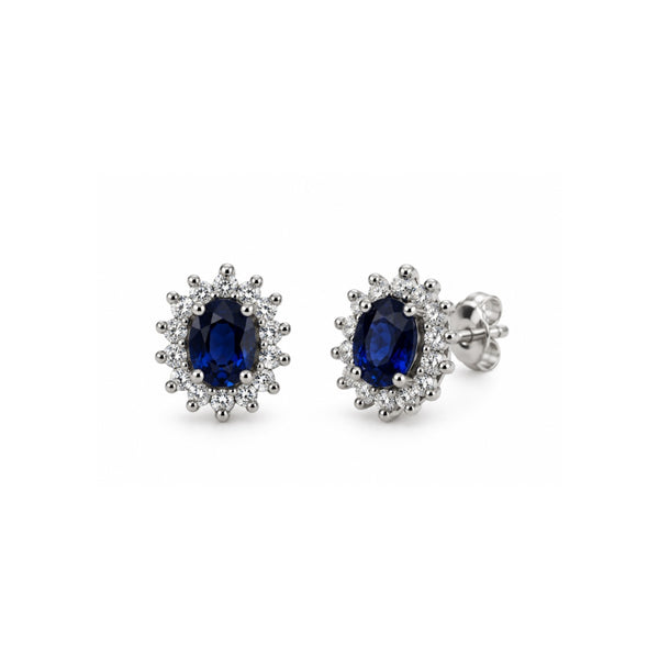 Orecchini Bibigì Kate in Oro Bianco 18 KT Zaffiri e Diamanti OK0003BZ154