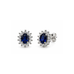 Orecchini Bibigì Kate in Oro Bianco 18 KT Zaffiri e Diamanti