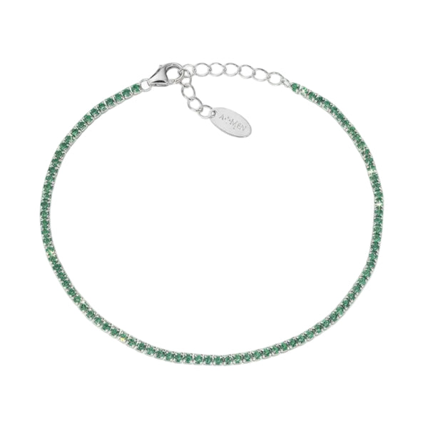 Bracciale Amen Tennis Mania Con Zirconi Verdi BT1BVE17