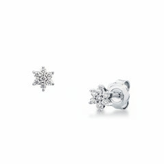 Pendientes Mirco Visconti Fiore Magic en oro blanco y diamantes