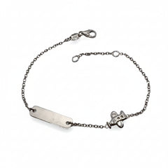 Bracciale Bimbo in Oro Bianco con Aereo BR001