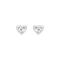 Orecchini Stroili Lobo Bon Ton Cuori In Oro Bianco 9 KT e Zirconi 1400957