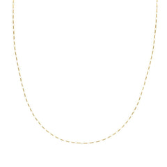 Stroili Poeme 9 KT Yellow Gold Necklace Square Forzatina Chain 1436380