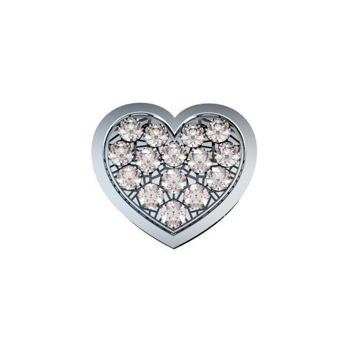 Charm Elements Cuore In Oro Bianco E Diamanti 0,05 ct DCHF9208.005