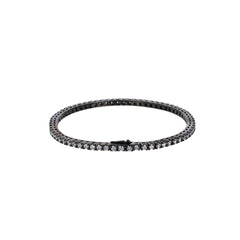 Albert M. Tennis Bracelet Ruthenium with White Cubic Zirconia