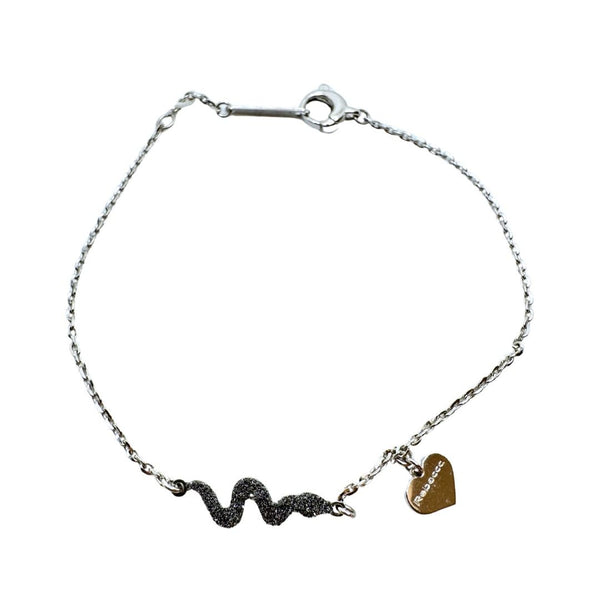 Pulsera Rebecca Jolie con serpiente en plata y polvo de diamante