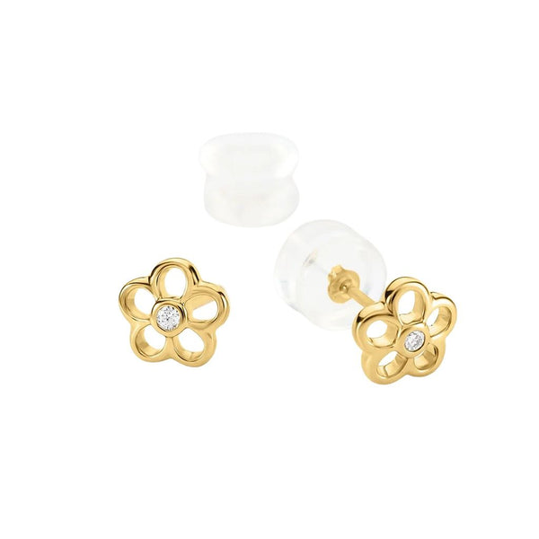 Orecchini Stroili Lobo Fiore Mon Petit Oro Giallo9 KT Diamante 0,018 ct 1436844