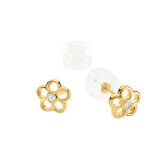 Orecchini Stroili Lobo Fiore Mon Petit Oro Giallo9 KT Diamante 0,018 ct 1436844