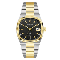 Orologio Bulova Uomo Super Seville Bicolore Quadrante Nero 98B458