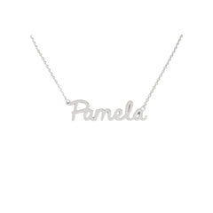 Collana Nome Pamela In Acciaio 316 -