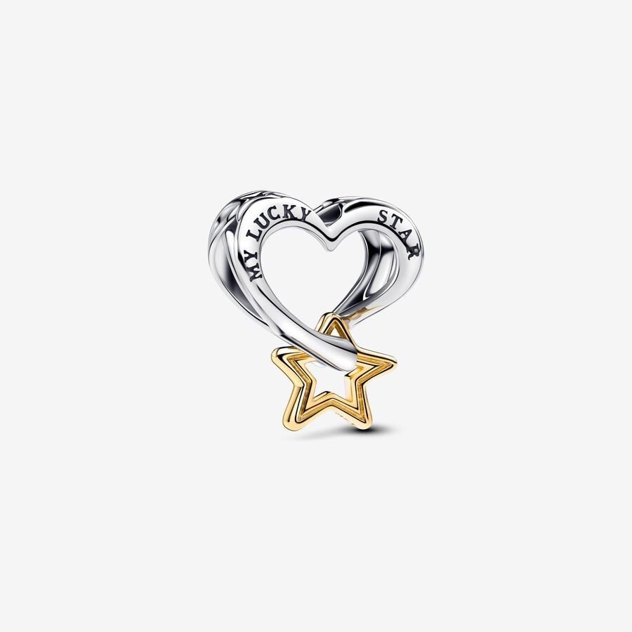 Charm Pandora Openwork Cuore E Stella 2My Lucky Star" 763513C00