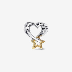 Charm Pandora Openwork Cuore E Stella 2My Lucky Star" 763513C00
