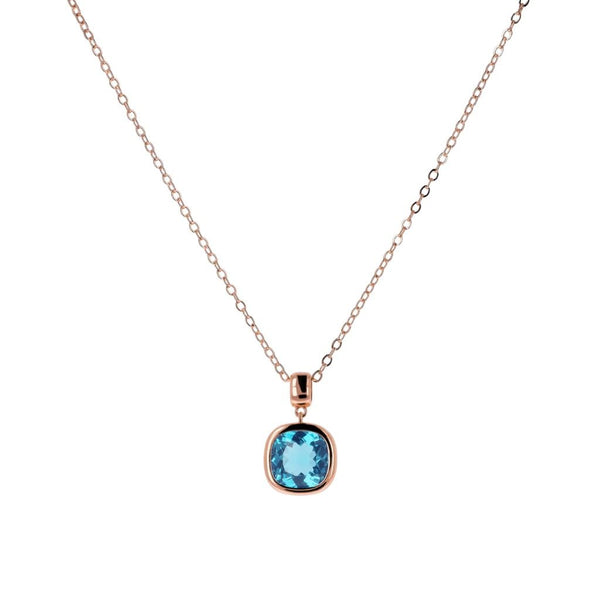 Collana Bronzallure con Punto Luce in Prisma Gem Taglio Cushion -