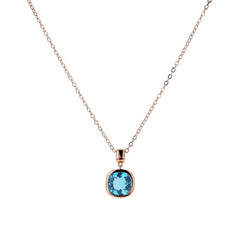 Collana Bronzallure con Punto Luce in Prisma Gem Taglio Cushion -