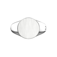 Zancan Round Chevalier Engravable Silver Ring ESA071