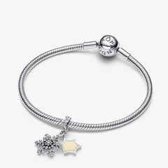 Pandora Double Opalescent Snowflake Pendant Charm
